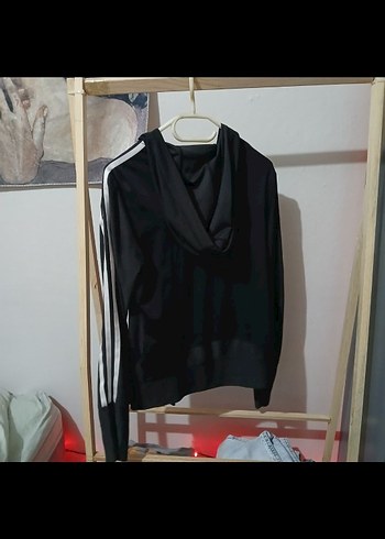 Adidas Siyah Kapüşonlu hırka - Görsel 6
