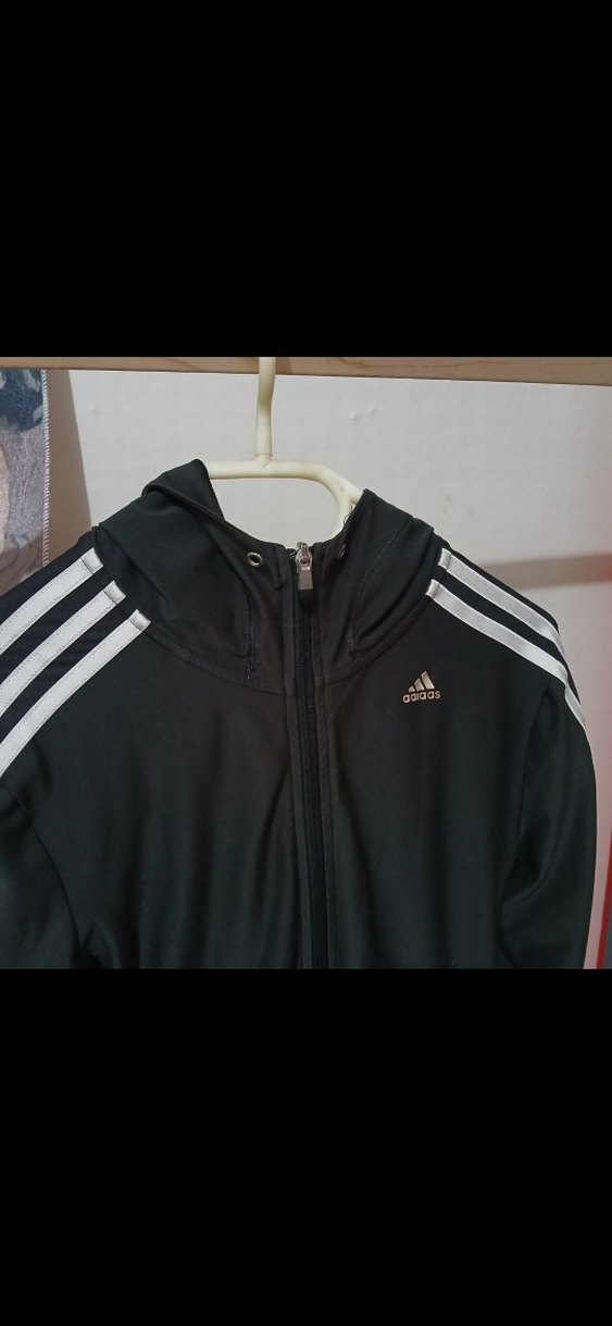 Adidas Siyah Kapüşonlu hırka - Görsel 4