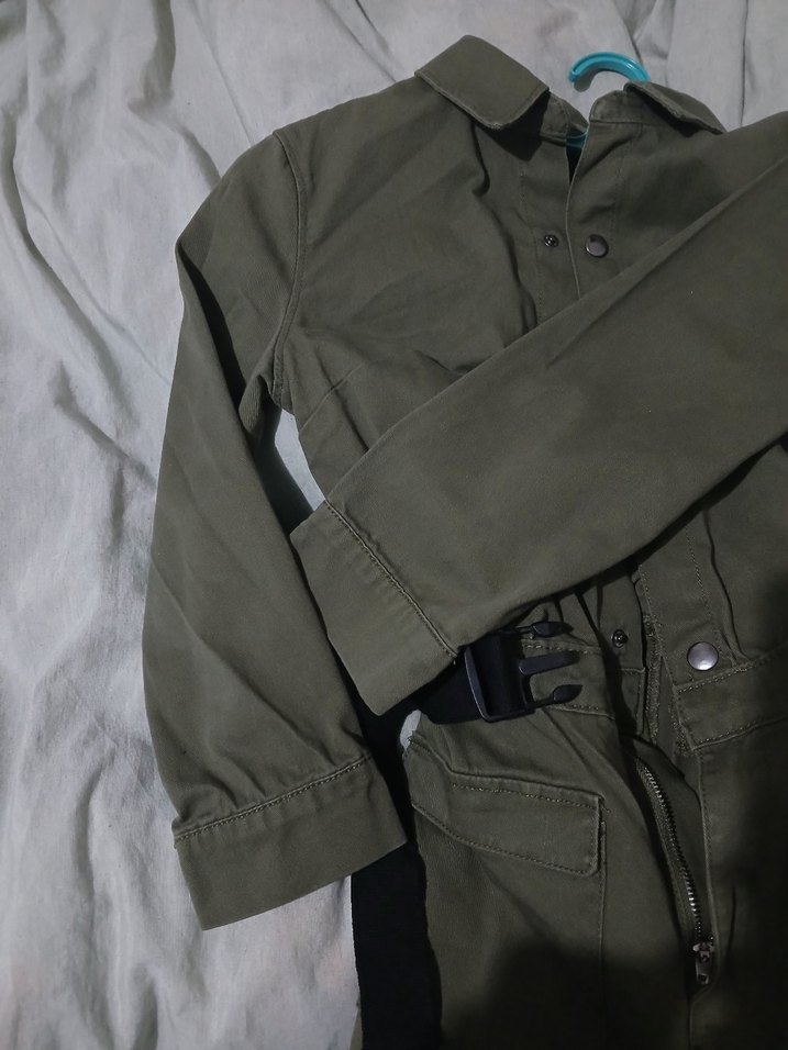 Haki Kadın Kısa Tulum - Görsel 4