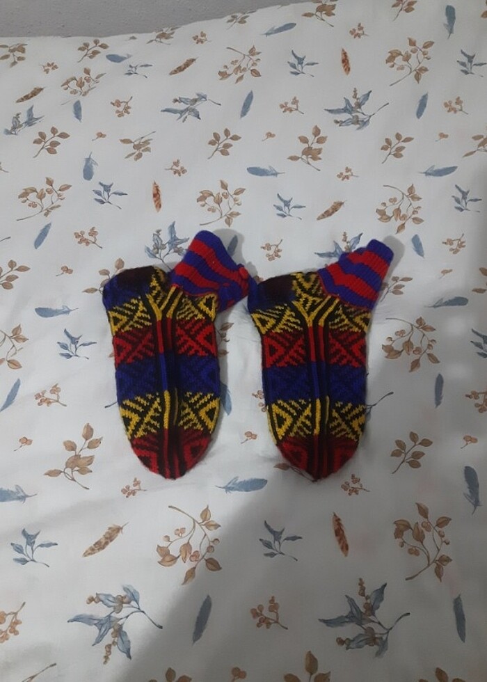 EL EMEGİ KIŞLIK EL ÖRGÜSÜ PATİK  - Görsel 4