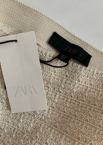 s Beden Beyaz mini dokulu triko etek
