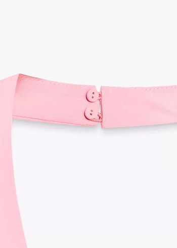 Zara Zara Halter Yaka Midi Pembe Elbise