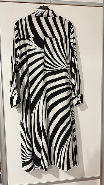 m Beden siyah Renk Zebra Desen Tunik Gömlek