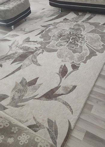 Gri, Kahverengi Çiçek Desenli Halı. 6 Metrekare, Saray Marka