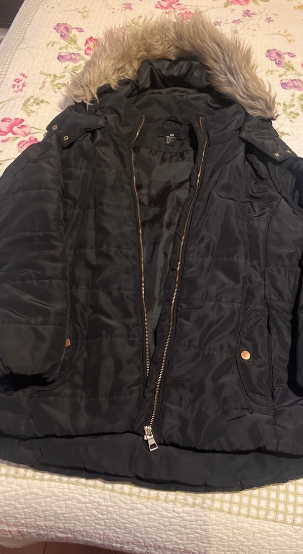 Siyah Kürklü Kadın Kışlık Mont - Görsel 2