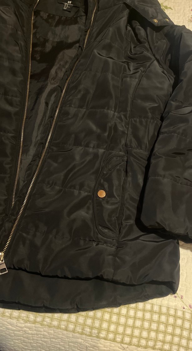 Siyah Kürklü Kadın Kışlık Mont - Görsel 4