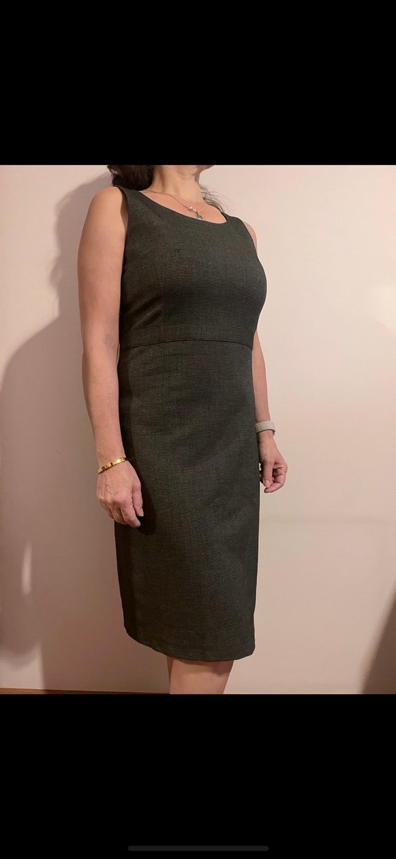 Kemer Detaylı kahverengi Midi Kalem Elbise - Görsel 2