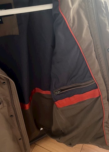 Bej Erkek Kemerli Midi Mont - Görsel 5