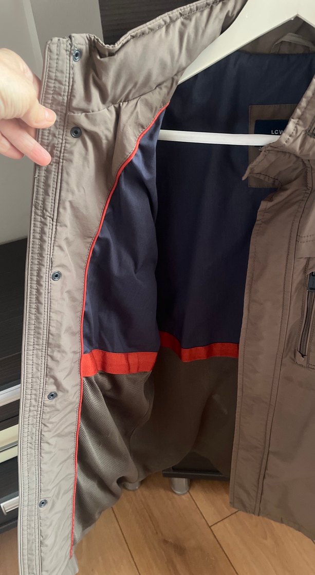 Bej Erkek Kemerli Midi Mont - Görsel 4