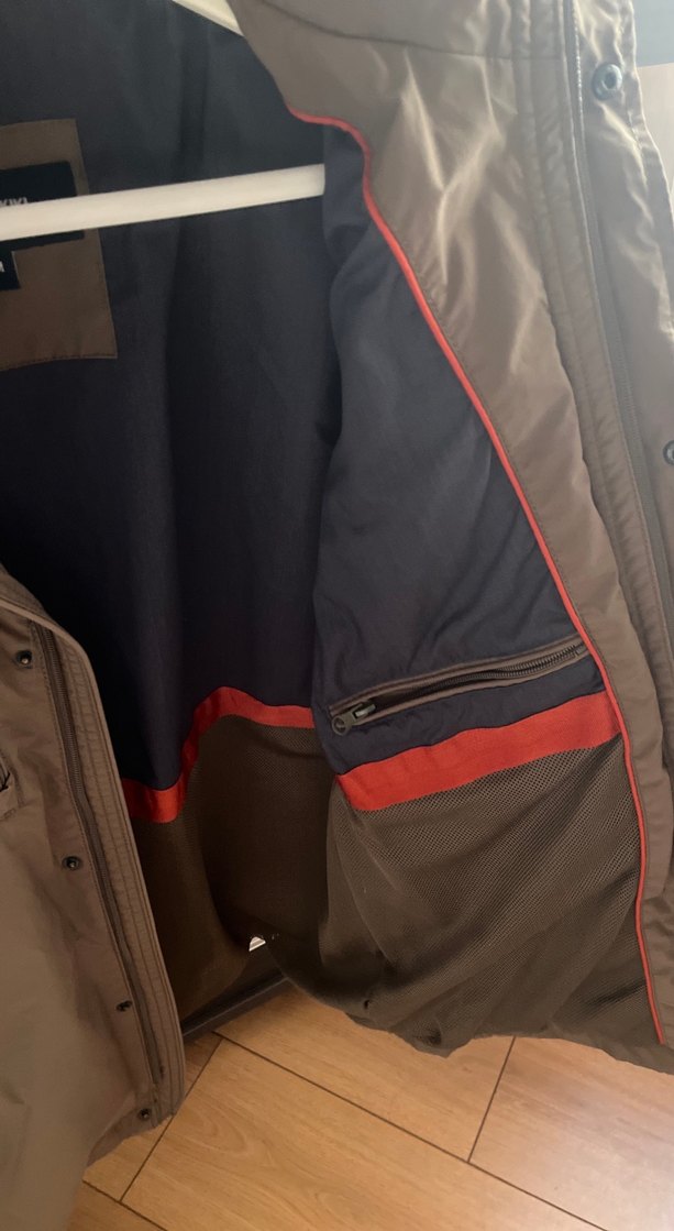 Bej Erkek Kemerli Midi Mont - Görsel 5