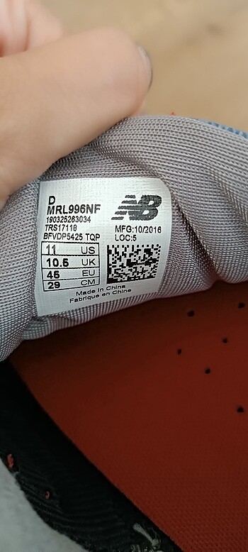 45 Beden lacivert Renk New Balance 996 Orijinal Erkek Ayakkabı