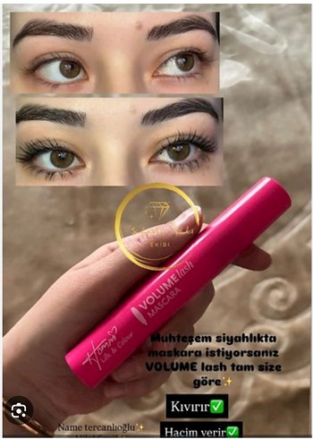 Homm bitkisel Pembe Renkli Hacim Veren Maskara - Görsel 2