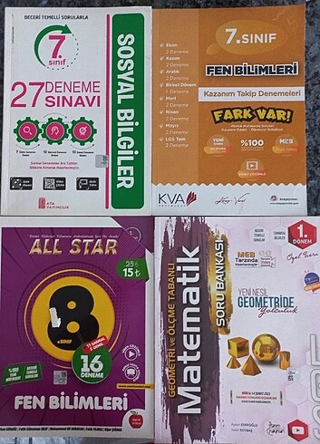 Beden Renk 7. Sınıf ve 8. Sınıf soru bankaları ve deneme kitaplari LGS