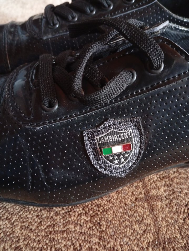 Siyah Parlak Yılan Desenli Bağcıklı Klasik kadın Ayakkabı - Görsel 2