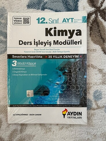 Aydın Yayınları AYT Kimya Ders İşleyiş Modülleri
