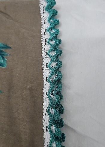 Dantel Detaylı Çok Renkli Bohem Kadın tülbent - Görsel 2