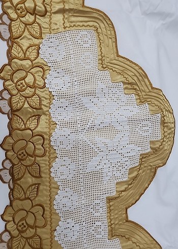 Dantel işlemeli pike takımı - Görsel 3