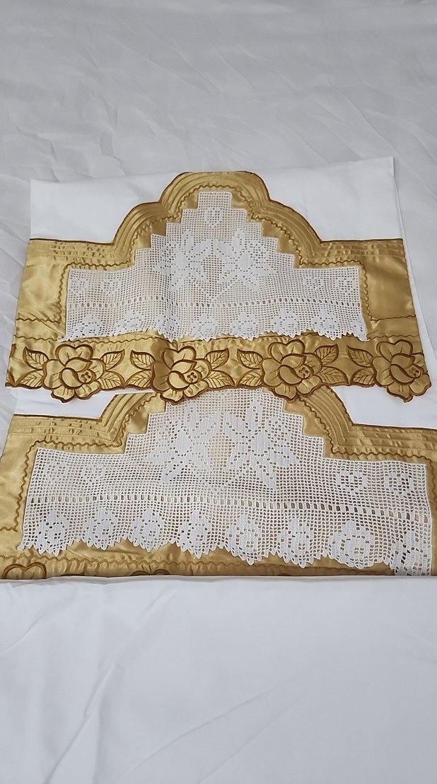 Dantel işlemeli pike takımı - Görsel 4