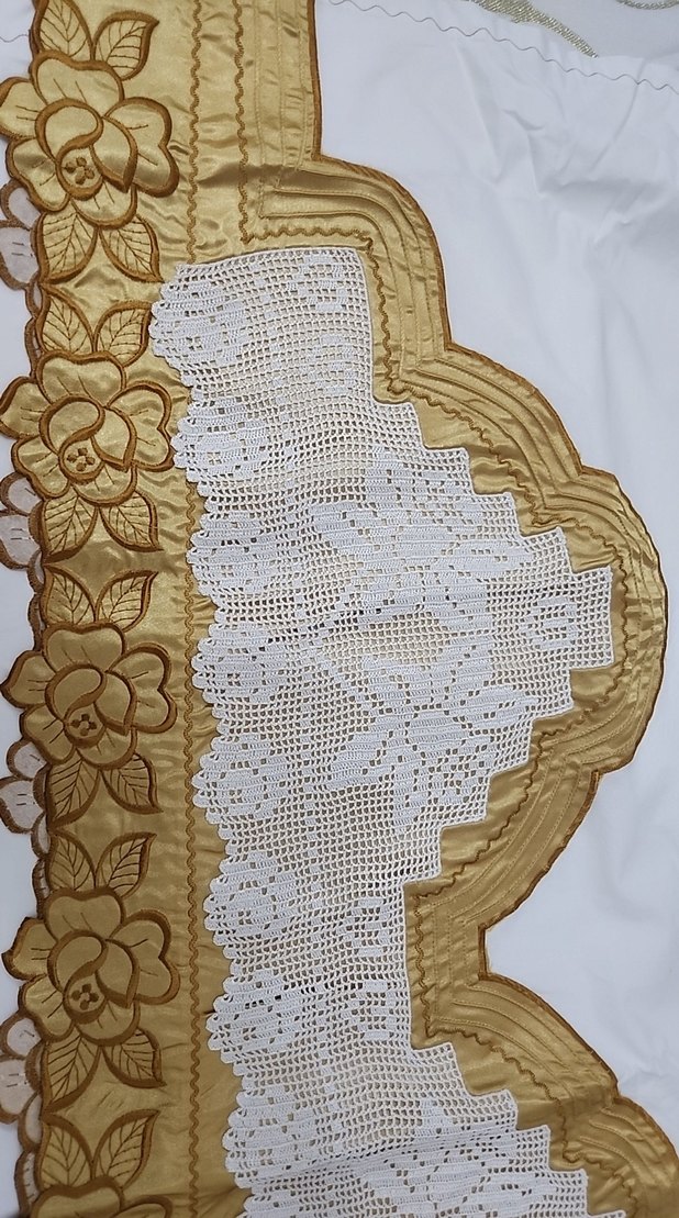 Dantel işlemeli pike takımı - Görsel 3