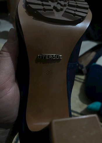 Kadın Lacivert Süet Tokalı Topuklu Ayakkabı - Görsel 4