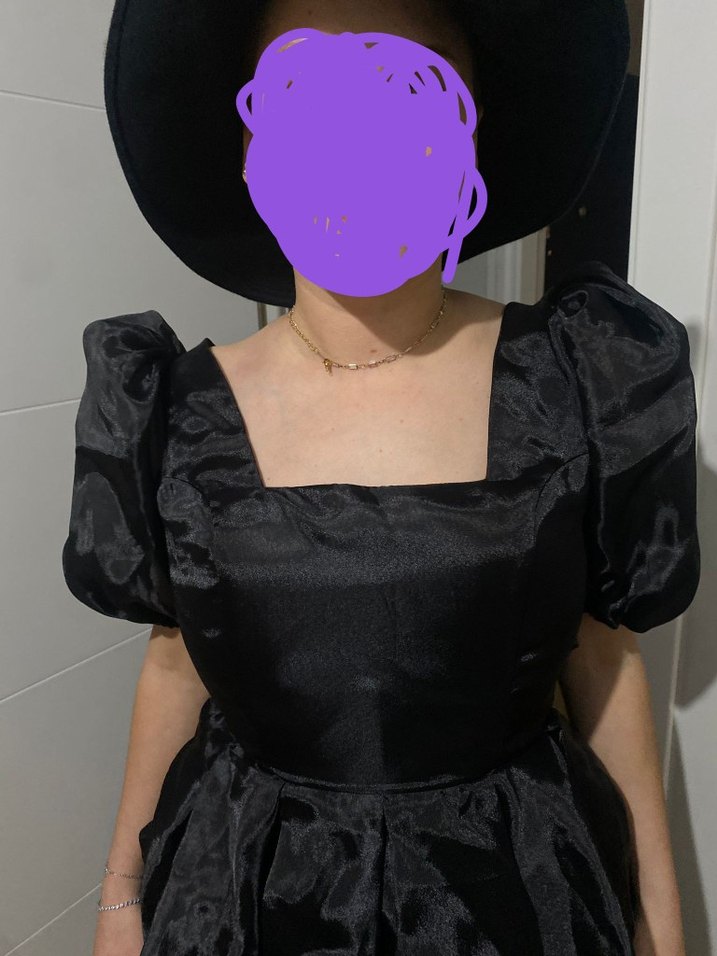 Kadın Siyah Gotik Mezuniyet Elbisesi - Görsel 2