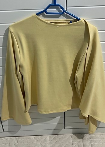 tereyağ sarısı bluz - Görsel 3