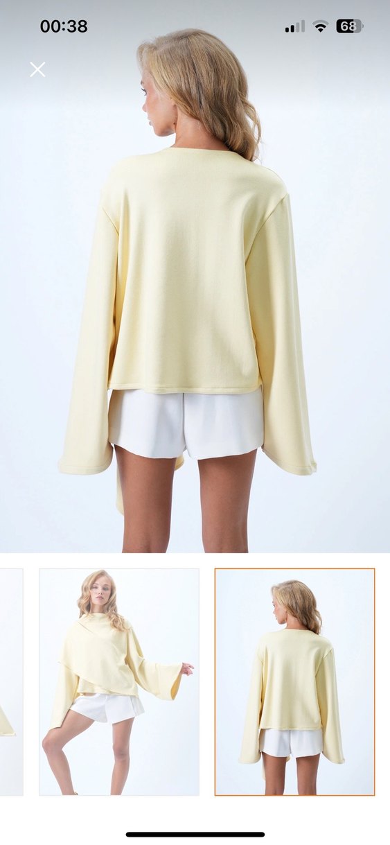 tereyağ sarısı bluz - Görsel 2