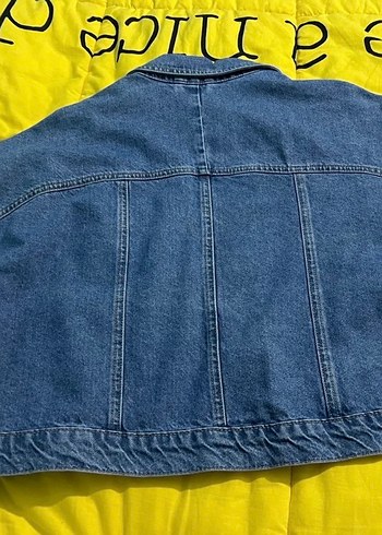 Düğmeli Mavi Denim Ceket - Görsel 4