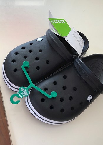 Siyah Crocs Erkek Terlik Velcro Bantlı