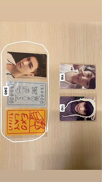 exo lay zhang yixing orijinal photocard pc