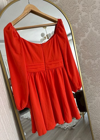 Turuncu elbise - Görsel 6