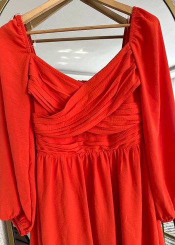 Turuncu elbise - Görsel 4