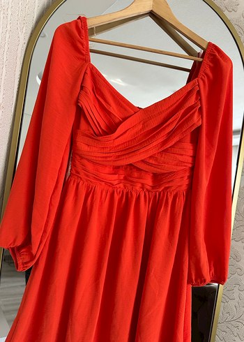 Turuncu elbise - Görsel 7