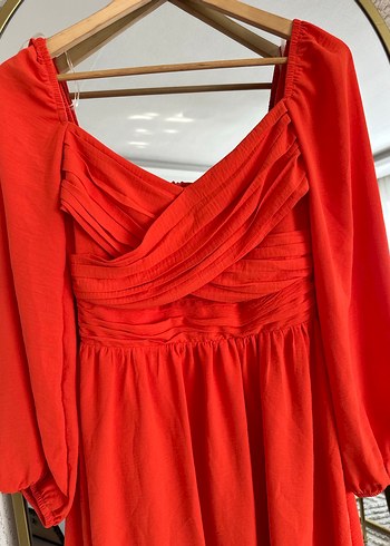 Turuncu elbise - Görsel 5