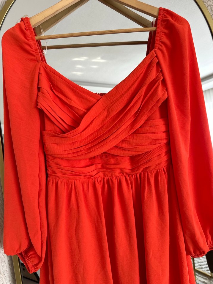 Turuncu elbise - Görsel 4