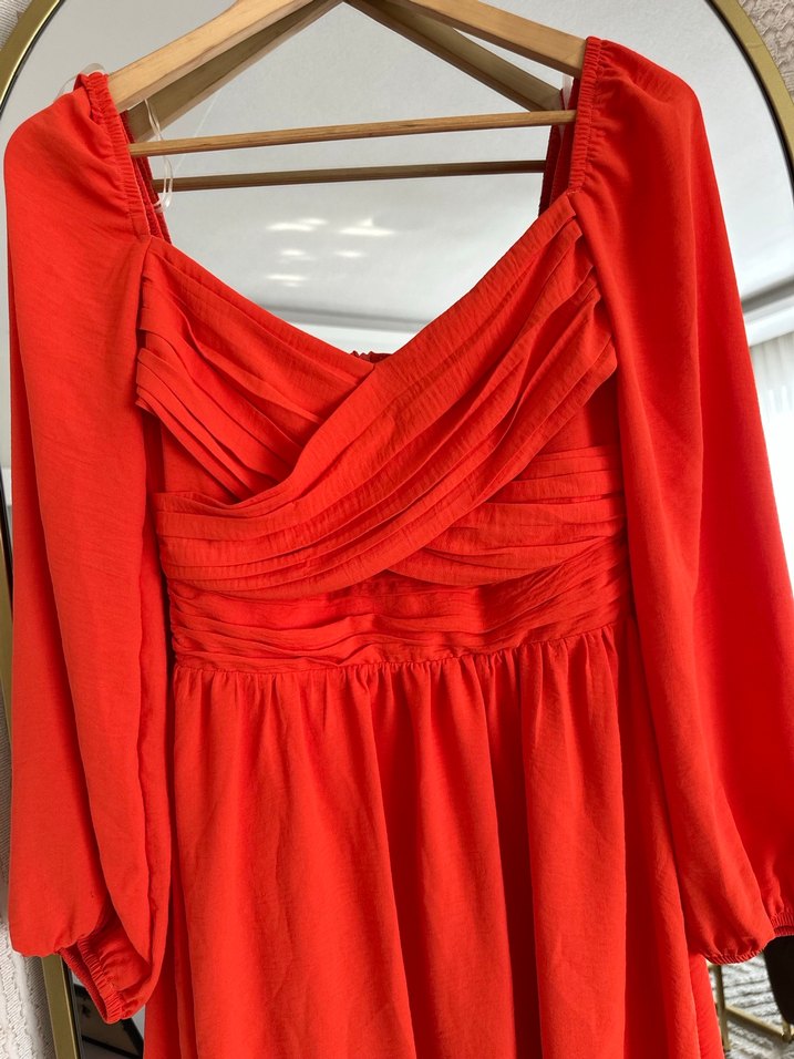 Turuncu elbise - Görsel 5