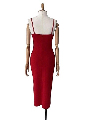 Kırmızı abiye elbise - Görsel 6