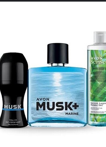 Avon Musk marine erkek parfüm seti 