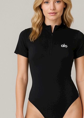 SIFIR SİYAH ALO BODYSUIT OYSHO KUMAŞ MUADİLİNDE