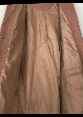 Kapüşonlu Kahverengi Yün Kaban - Görsel 2