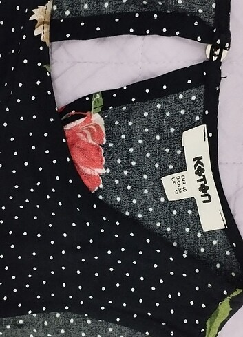 l Beden Koton elbise sıfır kollu