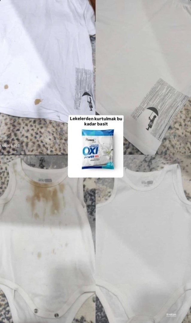 Beyazlar için Homme Clean Oxi Power Toz Deterjan - Görsel 2