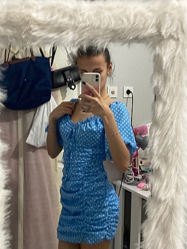 Büzgülü Mini Elbise - Görsel 3