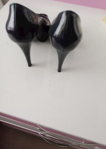 Klasik lacivert Stiletto Topuklu Kadın Ayakkabı - Görsel 4