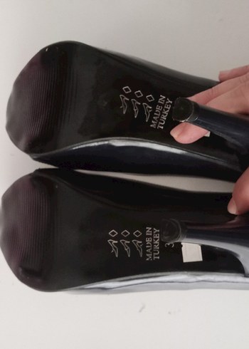 Klasik lacivert Stiletto Topuklu Kadın Ayakkabı - Görsel 3