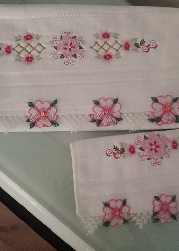 ağır model iğne oyası çeyizlik havlu lar - Görsel 3