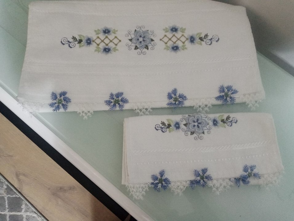 ağır model iğne oyası çeyizlik havlu lar - Görsel 2