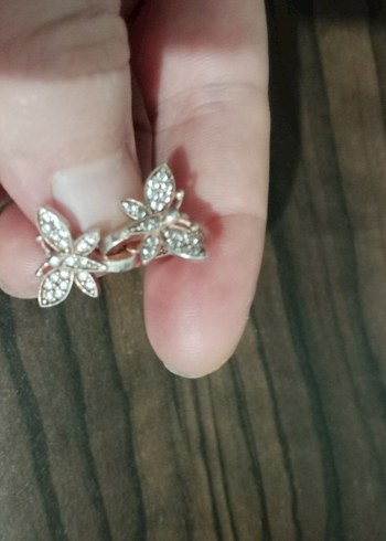 gümüş kelebek küpe - Görsel 2