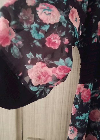 Çiçek Desenli Uzun Bohem Elbise - Görsel 5