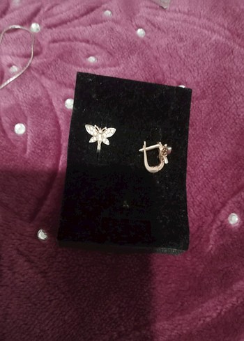 gümüş Kelebek Küpe - Görsel 2